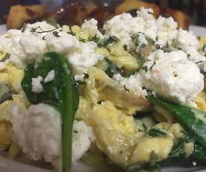 eggs with feta and spinach